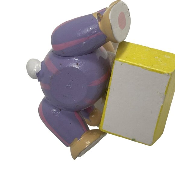 Wooden Bunny Ornament With Basket Of Easter Eggs - Picture 7 of 8